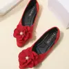 Comercio electrónico transfronterizo, talla grande, colección nueva primavera/otoño 2026, punta fina, suela plana, zapatos casuales tipo slip-on para mujer
