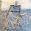 Sudadera con Capucha Nueva de Calle Otoño e Invierno para Mujer Forrada de Polar y Engrosada Estilo Coreano Holgada Estilo Perezoso Top Oversize Chaqueta