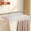 Colgador de Pantalones Escarchado, Resistente y sin Marcas para el Hogar, Antideslizante Especial para Pantalones JK de Dormitorio Estudiantil, Colgador de Pantalones Telescópico sin Marcas