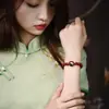 2025 Ano da Serpente, Ano Zodiacal, Pulseira de Cinnabar Bagua Tai Chi, Pulseira de Areia Dourada Roxa, Joia Presente para Casal Taoísta Homens e Mulheres