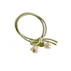 Elástico de Cabelo Flor de Lírio do Vale com Pingentes, Scrunchie Floral, Elástico de Cabelo para Meninas, Acessório de Cabelo