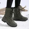 Zapatos de Algodón de Invierno Nuevos de Talla Grande Transfronterizos para Hombre, Botas de Nieve Cálidas con Forro de Borrego de Pelo Largo Engrosado, Botas de Caña Alta para Mujer, Antideslizantes