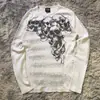 Europeu e Americano Transfronteiriço Y2K Início da Primavera Novo Estilo Moda de Rua Escura Personalidade Europeu e Americano Ins Transfronteiriço Gola Redonda Estampa de Caveira Atacado