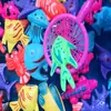 Brinquedo de Pesca Infantil Peixe Magnético Grande e Pequeno Dupla Face Tridimensional Peixe de Plástico Praça Parque Feira Noturna Barraca Peixe de Brinquedo