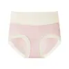 Roupa Íntima Feminina de Modal Novo Estilo, Virilha Antibacteriana de Seda de Amora Sem Costura, Calcinhas Color Block de Cintura Média para Meninas, Roupa de Verão