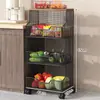 Estantería de cocina de pie multicapa, carrito móvil para almacenamiento de frutas y verduras, estantería para almacenamiento de snacks
