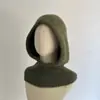 Gorro Balaclava de Punto con Hilo Plateado y Lentejuelas, Estilo Nuevo Europeo y Americano para Mujer, Cálido para Otoño e Invierno, Protección para Orejas, Calentador de Cuello, Gorro Pulóver