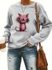 Suéter sudadera con cuello redondo y manga larga informal para mujer, otoño e invierno, transfronterizo de Europa y Estados Unidos, venta al por mayor