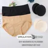 Bragas Triángulo de Gran Tamaño Transfronterizas para Mujer con Almohadillas Falsas para Glúteos, Pantalones de Cintura Baja Realzadores de Cadera, Moldeador de Glúteos con Forma de Durazno