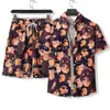 Traje transfronterizo Tailandia Hawái Camisa de manga corta para hombre Estilo Hong Kong Shorts casuales sueltos para vacaciones en la playa Moda para hombre