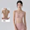 Base de maquillaje líquida ropa interior para yoga para mujer, sujetador deportivo con copa fija integrada y tirantes dobles, capa interior para una espalda bonita, ropa interior de fitness