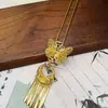 Nuevo Pasador de Pelo con Borla de Mariposa Estilo Chino, Joyería de Estilo Antiguo, Accesorios para Cheongsam, Pasador Dinastía Han, Pasador en Forma de U, Accesorios para el Cabello