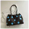 Bolso Tote de Lunares Nuevo Primavera 2026 para Niñas, Bolso de Hombro de Gran Capacidad, Bolso de Mano Simple Casual, Bolso para el Trabajo