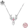 Collar de fénix exquisito y vivo Aifuler de plata de ley s925, joyería de cadena para clavícula de animal moderna y única, accesorios al por mayor