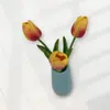 Tulipanes Artificiales Mini de PU Premium Transfronterizos, Flores Artificiales para Decoración de Bodas, Decoración del Hogar, Plantas Artificiales, Flores Falsas