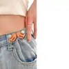 Botón de Cintura en Forma de Corazón Pantalones Sin Perforación Jeans Herramienta Reductora de Cintura Botón Ajustable Invisible