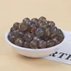 Ágata Roja del Sur Natural Cuentas Sueltas con Patrón de Llama en Rojo Caqui, Pulsera Hecha a Mano DIY Cuentas Redondas Semiacabadas Accesorios de Joyería Venta al por Mayor