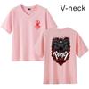 Camiseta de manga corta con cuello en V informal para parejas con estampado de anime de Amazon, estilo espada de verano, Berserk legendario, combinable