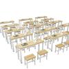 Mesas e Cadeiras Mesa de Treinamento Mesa Longa Simples Dupla Sala de Aula Mesa de Caligrafia para Alunos do Ensino Fundamental Mesa para Curso de Tutoria e Treinamento