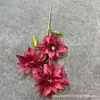 Flor roja de simulación diseño de auditorio de bodas paisajismo pared de fondo de flores artificiales decoración techo de flores camino de flores guía arreglo floral flor