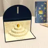 Sobre Rojo Estéreo 3D de Cumpleaños con Música y Luces, Tarjeta de Felicitación Sobre Rojo de Pastel de Cumpleaños, Estilo Sobre de Dinero de la Suerte de Año Nuevo