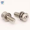 Parafuso Combinado Sextavado Externo Cruzado Niquelado Yixiong Parafuso de Elevador Parafuso Sextavado Triplo M4M5M6M8