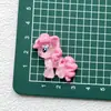 Novos Acessórios DIY de Resina, Acessórios de Cabelo My Little Pony Transparentes que Brilham no Escuro, Pingentes para Sapato Crocs, Ímãs para Celular e Geladeira, Peças de Resina
