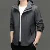 Chaqueta Fina para Hombre Primavera y Otoño, Ropa de Trabajo, Senderismo al Aire Libre, Ropa Deportiva con Capucha Desmontable para Vestir por Capas, Venta al por Mayor