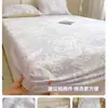 Conjunto de lençóis de cama espessos, estampados, de três peças, com textura tridimensional de veludo de leite, adequado para dormitórios estudantis, protetor de colchão tamanho solteiro 0,9m