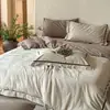 Sencillo de Lujo Set de Cuatro Piezas Jacquard 100% Algodón Ropa de Dormir Cubreduvet de Algodón Puro Sábana Juego de Tres Piezas para Dormitorio Ropa de Cama