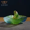 Portaplumas de pez dorado con esmalte de colores y loto hay más adornos para decoración de oficina cada año regalo de cumpleaños inauguración regalo para reunión anual Zen regalo