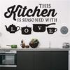 Adesivos de Parede Decorativos de Cozinha Finamente Trabalhados pelo Fabricante, Frase em Inglês "This Kitchen" Decalques de PVC, Atacado