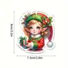 Llavero Plano Acrílico de Nuevo Producto Navideño Transfronterizo Colgante Decorativo Colgante Decoración de Coche Decoración de Árbol de Navidad