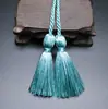 Cortina Vertical de Seda de Hielo de 54 cm con Borla Doble y Cordón de Ajuste Borla de Poliéster