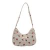Bolsa de Ombro Estilo Doce Simples 2025 Novo Estilo Bolsa Tote Moda Simples Casual Grande Capacidade Axilar Transversal para Mulheres