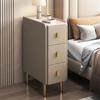 Mesita de Noche Mini de Madera Maciza Moderna Simple 20 cm Armario de Almacenamiento Pequeño Armario Inteligente Accesible Lujo Pizarra Ultra-Estrecha Mesita de Noche