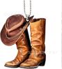 Nuevo producto transfronterizo: botas de vaquero Talataca, accesorios para espejos retrovisores de coche, adornos para árboles de Navidad y decoraciones de interiores.