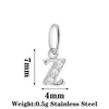 Nuevo Colgante de Acero Inoxidable Letra Zirconia Venta Caliente Accesorios para Collares Pendientes DIY 26 Dijes de Letras Inglesas A-Z