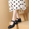 Zapatos Mary Jane para Mujer de Estilo Nuevo de Verano con Suela Suave, Cómodos con Faldas, Zapatos para Mujer, Tacón Medio Bajo de Cuero Suave con Punta Redonda