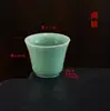 Taza de Té Kung Fu Celadón, Taza de Maestro Individual de Cerámica, Taza de Té de Forma de Pez de Gran Capacidad, Juego para Ceremonia de Té, Taza de Té Individual de Porcelana Azul y Blanca