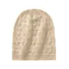 Cachemira Otoño/Invierno 2026 Nuevo de Alta Gama para Mujer Color Sólido Tejido Cálido Moda Peso Pesado Hoja Hueca Sombrero Casual