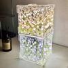 Cubo de Rubik, tulipán, flor, mar, luz de noche, hecho a mano, material de bricolaje, espejo, ramo, regalo para mujer, regalo de cumpleaños, pareja
