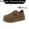 En stock~Zapatos Birkenstock de Cuero Genuino Suela Gruesa Completamente Cubiertos Modelo para Mujer 2026 Otoño Temprano Nuevos Versátiles Ligeros Zapatos de un Solo Color Mocasines