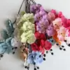 6 Cabeças de Orquídeas Borboleta, Orquídeas de Seda, Decoração de Quarto de Casamento, Acessórios de Cabelo, Flores Artificiais, Arranjos de Flores para Cerimônia, Arranjos de Flores para o Corredor