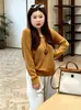 Top de Mujer Talla Grande con Cuello Semiabierto Capa Base para Mujer 2026 Otoño Talla Grande Prendas de Punto Básicas Interiores