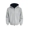 Auticup Resistente 500g Doble Cremallera Sudadera Gruesa Cardigan Oversize Otoño e Invierno Chaqueta Engrosada Corta Ancha Hombre