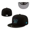 Boné de Baseball MLB Comércio Exterior Novo Boné Fechado Unissex Bordado Hip-Hop Tamanho do Boné Proteção Solar ao Ar Livre Boné à Prova de Vento