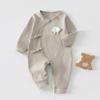 Roupas para Recém-Nascidos para Primavera e Outono, Macacão Antibacteriano Classe A, Roupa Estilo Borboleta, Macacão de Bebê, Pijama Justo, Roupa de Engatinhar para Bebê