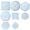 Molde de silicona para posavasos, con borde cruzado, con diseño de gota de pegamento, hexagonal, cuadrado y redondo, con textura retro, triunfante.