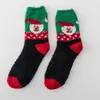 Calcetines de Navidad de medio terciopelo para otoño e invierno, tipo flor, suministro directo de fábrica, calcetines cálidos para el suelo de casa de Papá Noel, calcetines para dormir